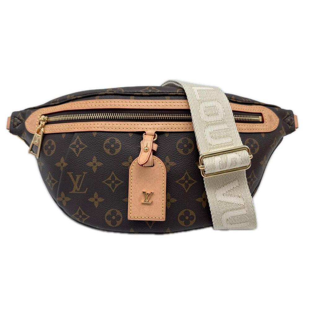 LOUIS VUITTON Monogram High Rise M46784 Body Bag, Brown/Beige, Natural Leathe...